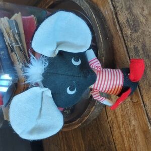 Vintage Japan Felt Christmas Mouse Ornament Huge Ears